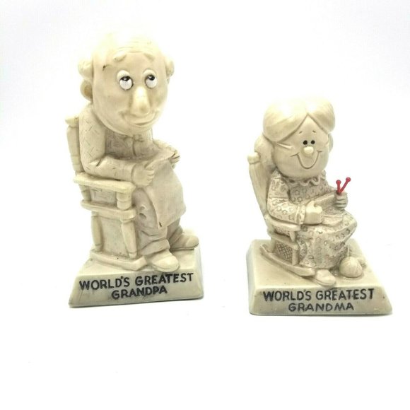 Vintage Wallace Berrie Grandma Grandpa Figurines - Picture 1 of 8